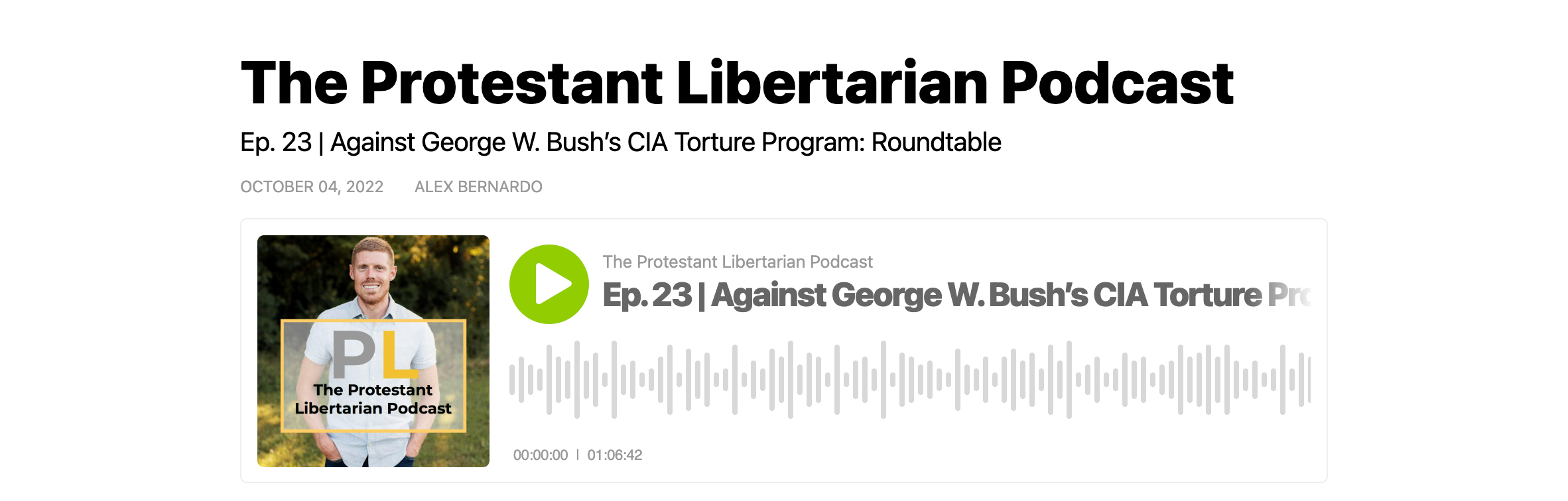 Against George W. Bush’s CIA Torture Program: Roundtable
